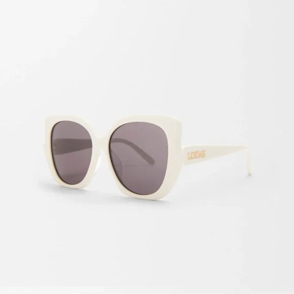 LOEWE Oversized Ivory White Fantasy Slim Sunglasses made in Italy NEW - Picture 3 of 5